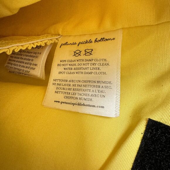 Petunia Pickle Bottom Diaper Bag Backpack Floral Pattern, Grey White Yellow - Picture 9 of 10